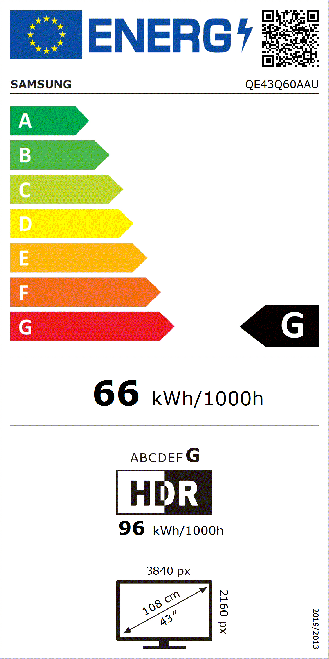 SAMSUNG Led TV QLED 4K 43” QE43Q60A SMART TV WI-FI 2021 | Expert Italia