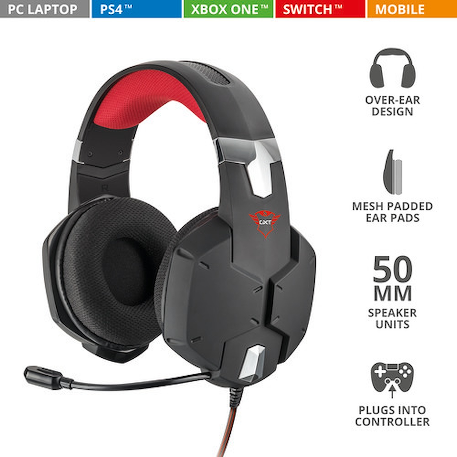 TRUST Cuffie Gaming GXT322 DYNAMIC HDST | Expert Italia