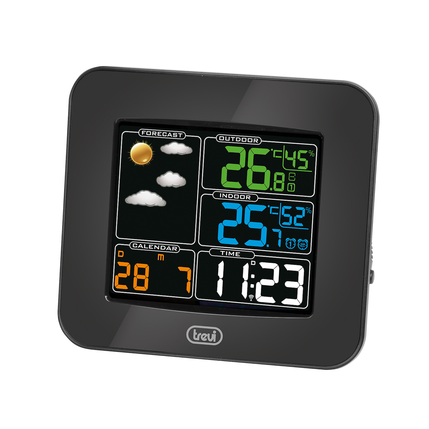 Vosarea orologi stazioni meteo termometro igrometro digitale sveglia con display LED colorato senza batteria 