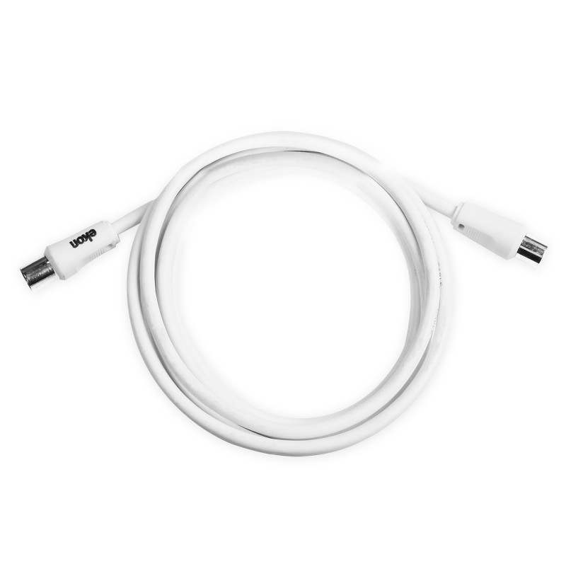 0,5M Câble D'Antenne Koaxial Doublement Blindé Blanc #E726 - Foto 5