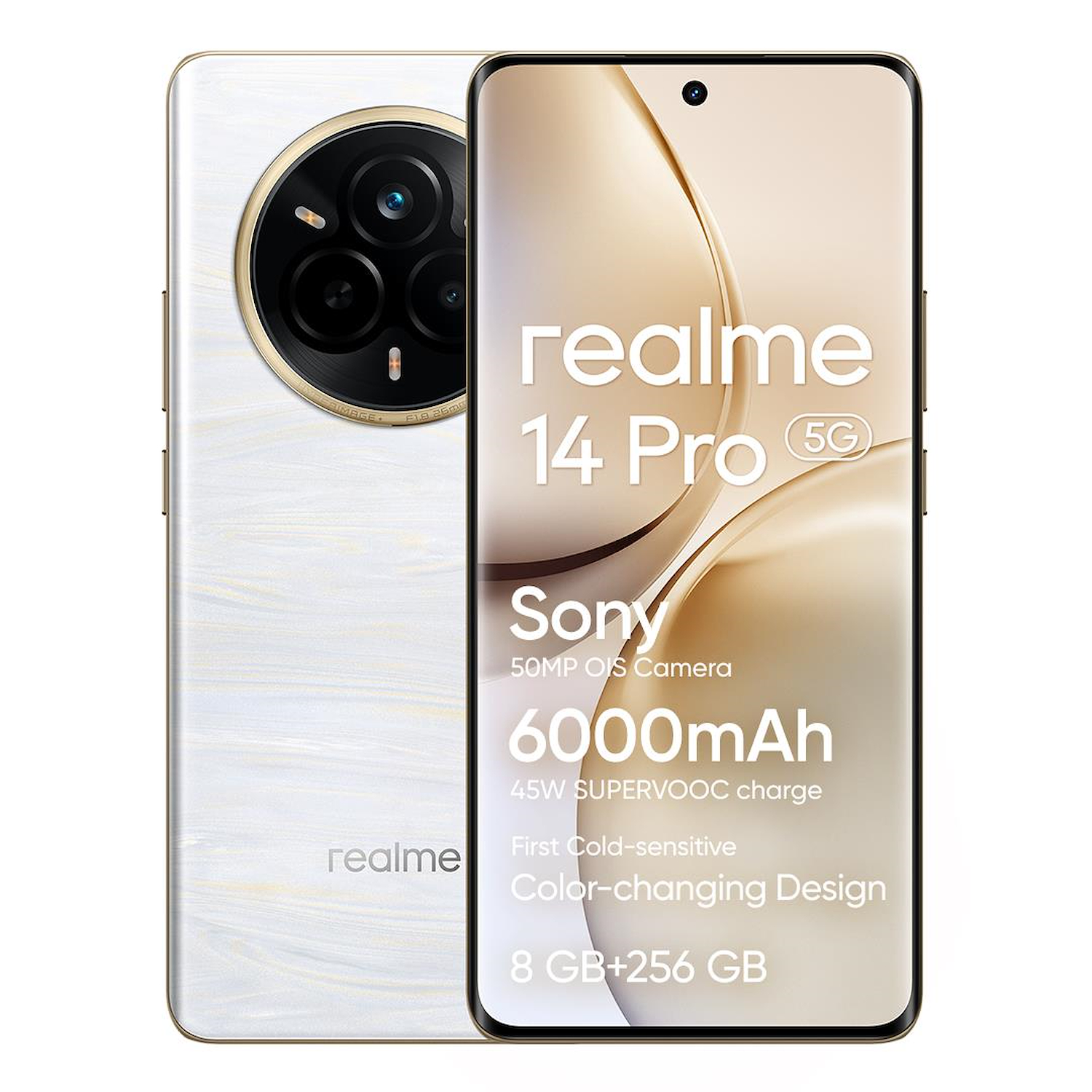 REALME Smartphone - REALME 14 PRO 5G PEARL WHITE (256GB 8GB