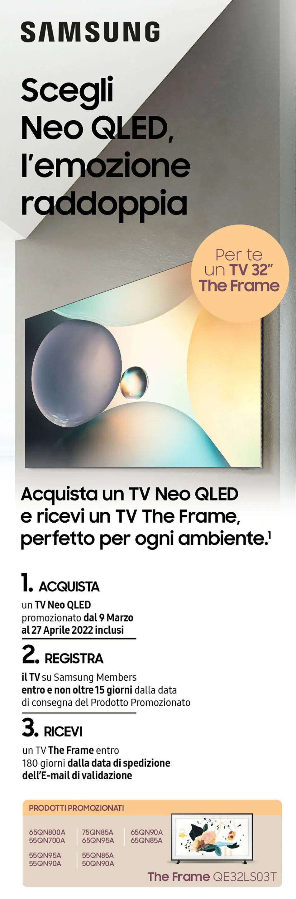 SAMSUNG Scegli Neo QLED, l'emozione raddoppia