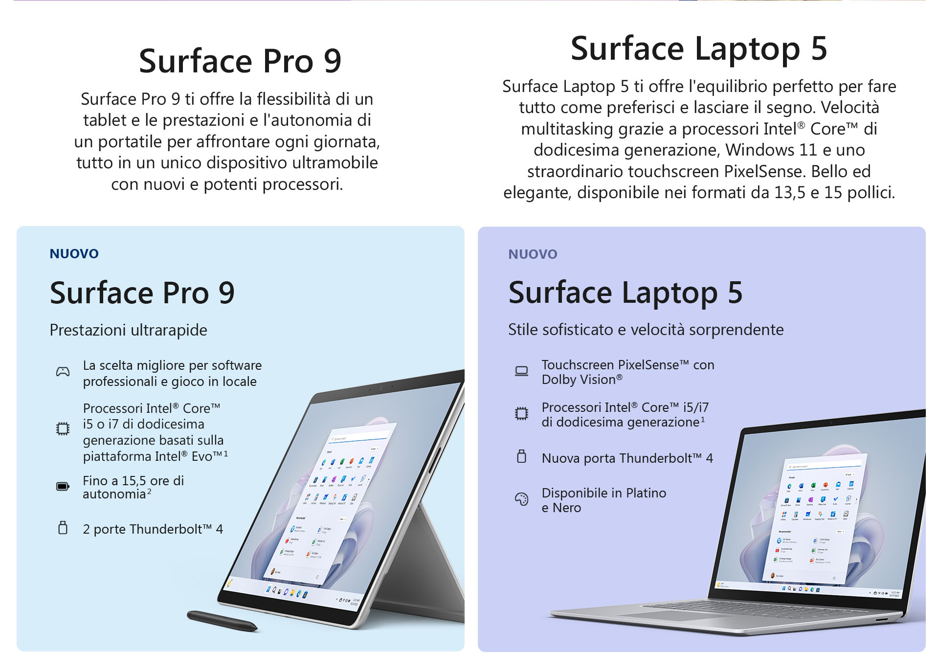 Surface Pro 9 - Surface Laptop 5