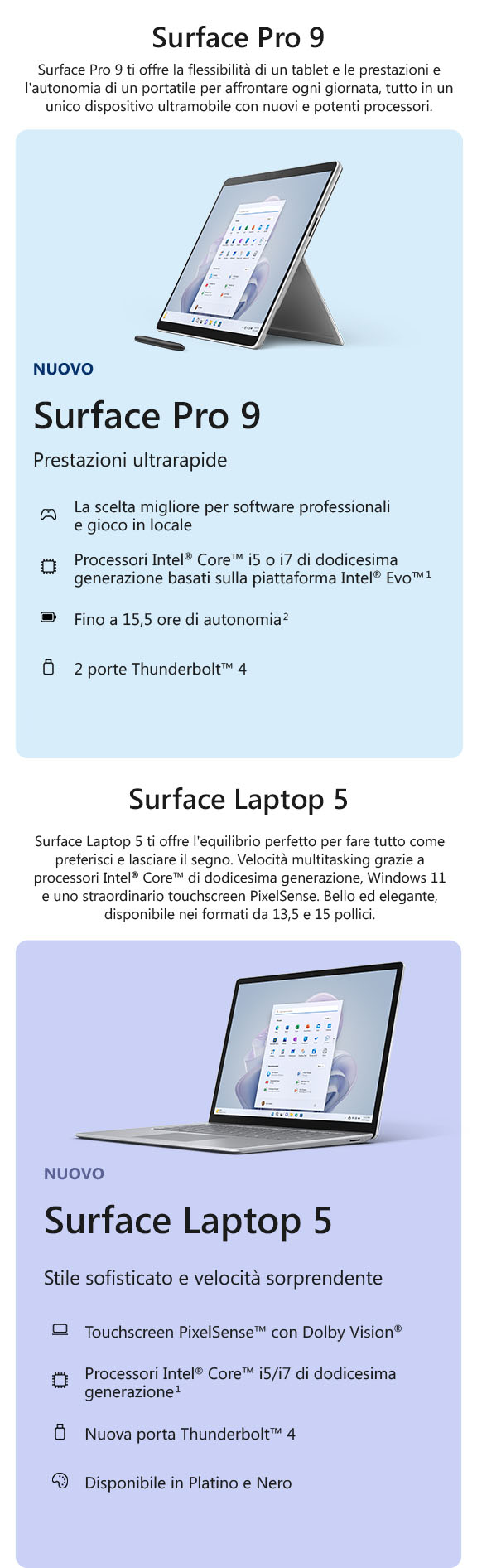 Surface Pro 9 - Surface Laptop 5