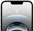 Un iPhone 16e, design all-screen, Dynamic Island al centro verso il bordo superiore, bordo nero sottile attorno al display