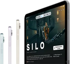 Un iPad Air che mostra un video in streaming su una connessione wireless ultraveloce