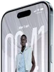 iPhone Air mostrato di fronte e di lato, design all-screen, schermata di blocco