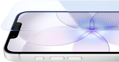 Un iPhone 17e bianco con Ceramic Shield 2 mostrato di fronte e di lato con tasto Azione e tasti del volume