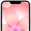 Un iPhone 17e rosa chiaro con Ceramic Shield 2 mostrato parzialmente di fronte, si nota lo sfondo con l’immagine di un fiore rosa